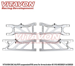 Vitavon untere Querlenker – für Arrma 4s – silber – 1 Paar