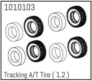 Absima 1.2″ Tracking A/T Reifen – PRO Crawler 1:18 (4) Ersatzteil für Absima Micro Crawler 1:18 PRO