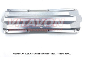 Vitavon Unterfahrschutz, Chassisteil, Tunnelabdeckung – Alu7075 – silber – X-Maxx