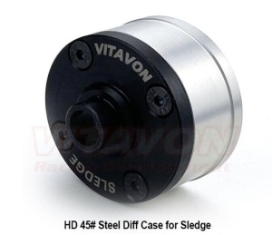 Vitavon Differential Topf Diffcase – Alu7075 und Stahl gehärtet für Traxxas Sledge – silber (Stück)