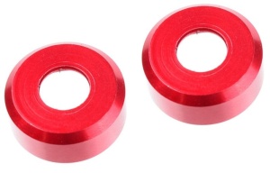 Team Corally – HDA Suspension Arm Insert – Aussen – Spacer 1.5mm –  Aluminium – Rot (2)