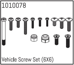 Absima Vehicle Screw Set (6X6) Ersatzteil für Absima Micro Crawler 1:18 6×6