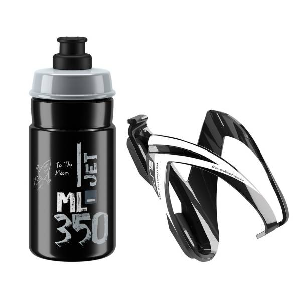 Elite Ceo / Jet Trinkflasche + Halterung Sw/Weiß – 350cc