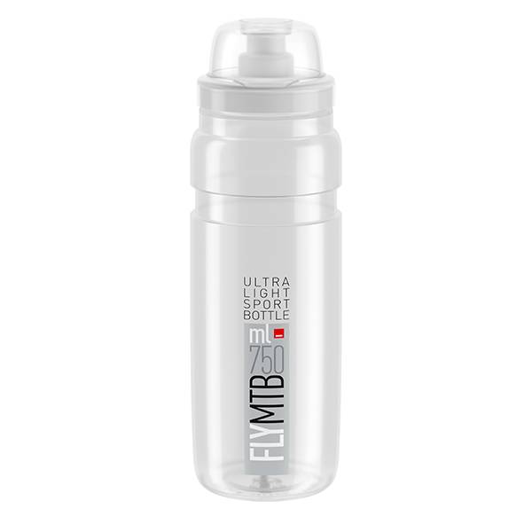 Elite Fly MTB Trinkflasche Transparent/Grau – 750cc