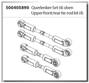 Carson Querlenker-Set (4) oben Ersatzteil f. Carson King of Dirt Buggy 1:8 4S BL(500409063)