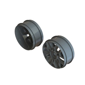 Arrma 1/8 Buggy Wheel 17mm Hex Gun Metal (2)