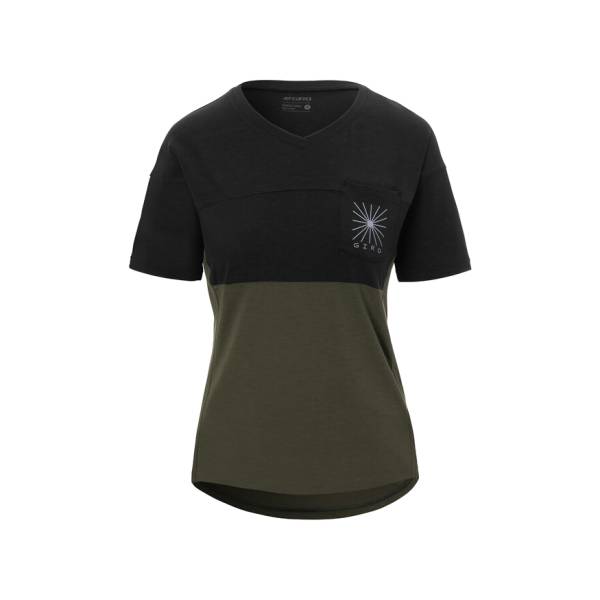 Giro Ride LT Fahrradtrikot Kä Damen Schwarz/Grün – XL