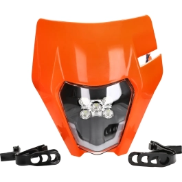 Scheinwerfer STR8 Supermotard LED + Tube Tagfahrlicht orange universal