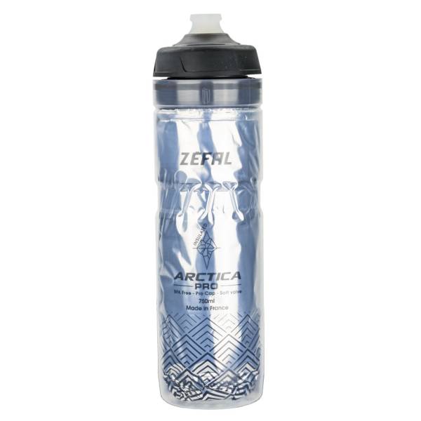 Zefal Arctica 75 Trinkflasche Silber/Schwarz – 750cc